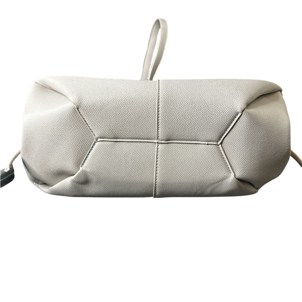 Taupe Faux Leather Tote Bag - Picture 8 of 9